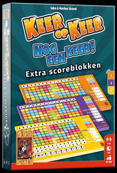 999-games Spel Keer Op Keer Scoreblok 3 Stuks Level 2, 3 en 4