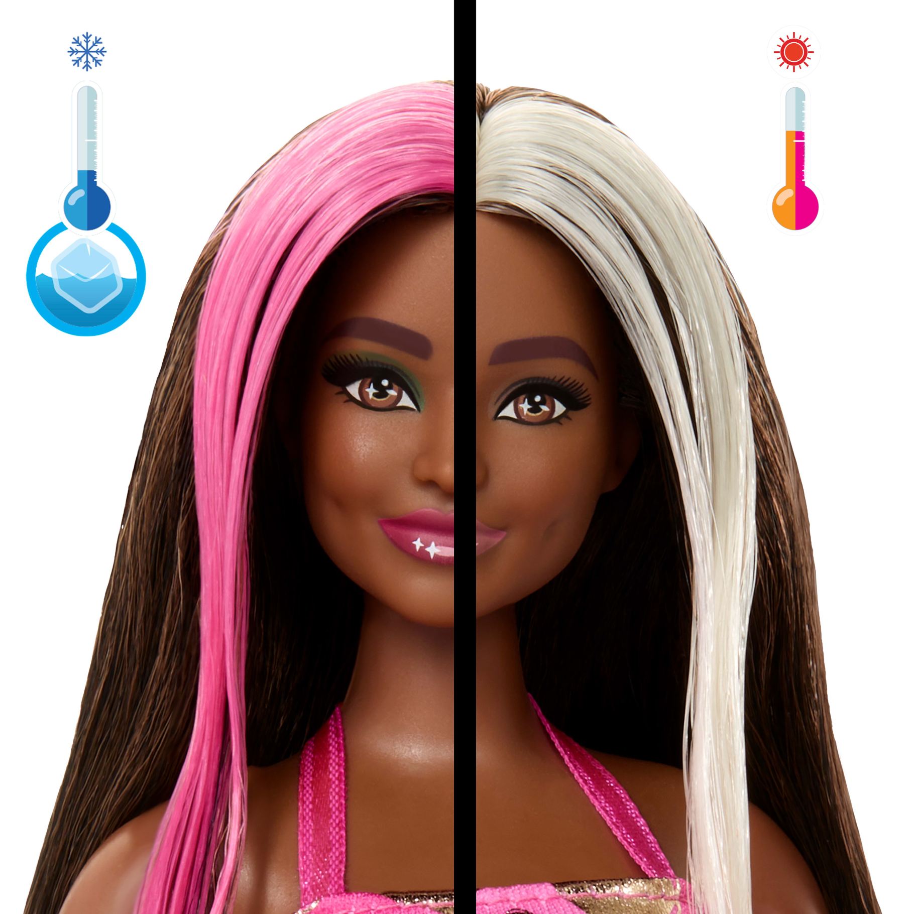 Barbie Party unboxed 2/1 pop met knalroze jurk - afbeelding 2