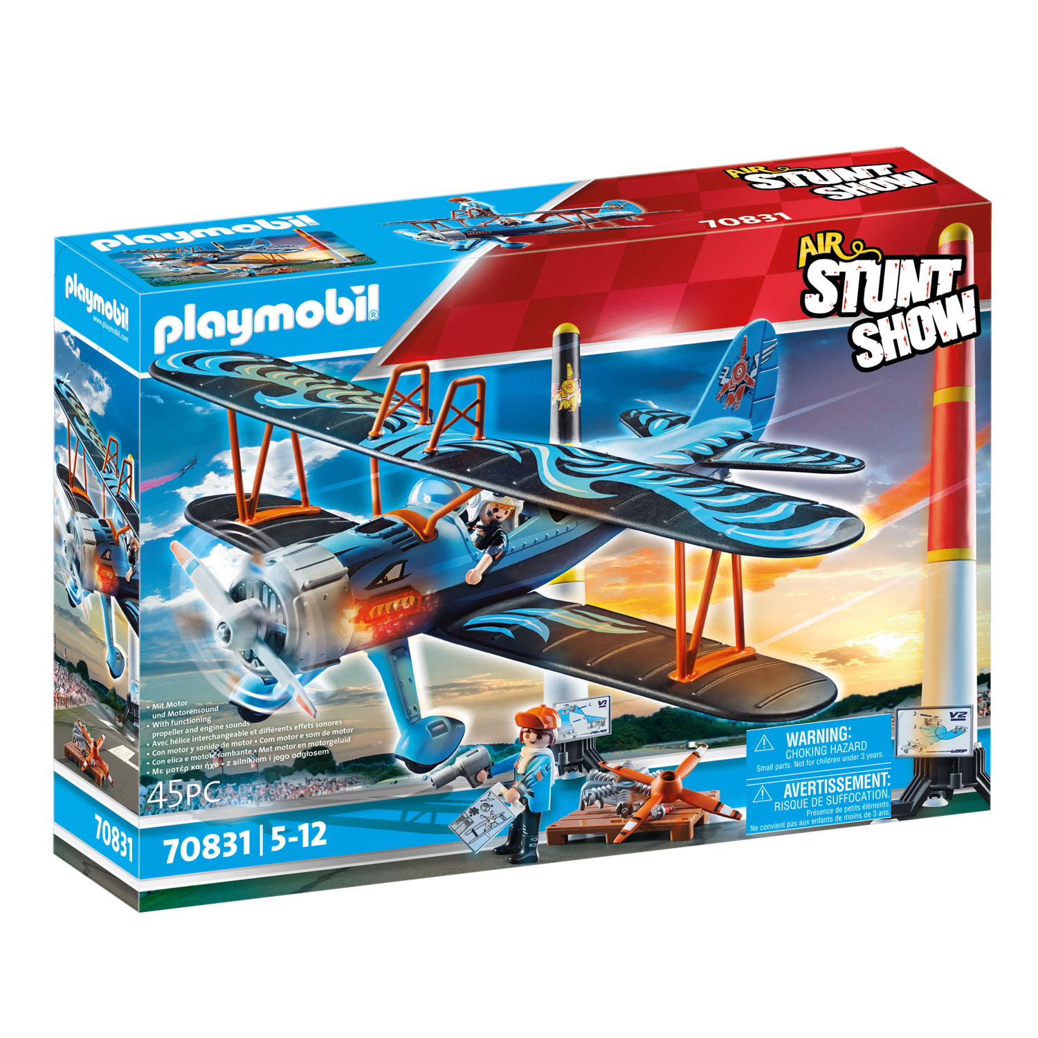 Playmobil 70831 Air Stuntshow Dubbeldekker - afbeelding 2