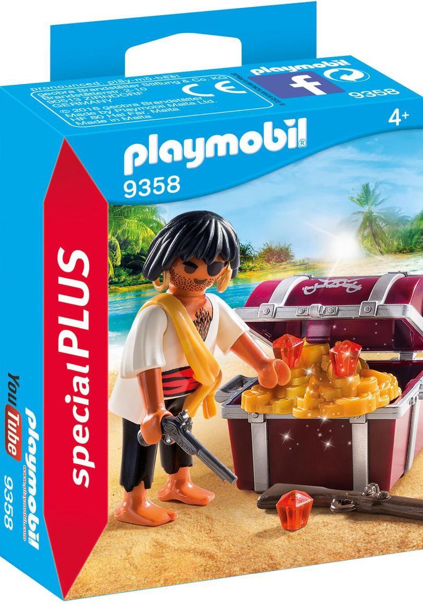 Playmobil Special Plus 9358 Piraat met schatkist