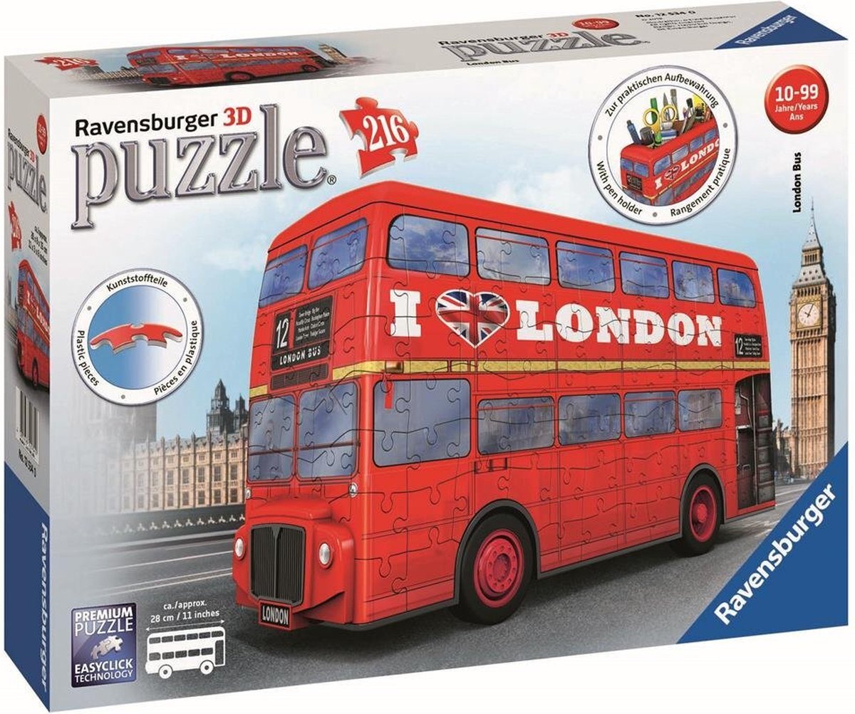 3D puzzel  London Bus Ravensburger 216 stukjes