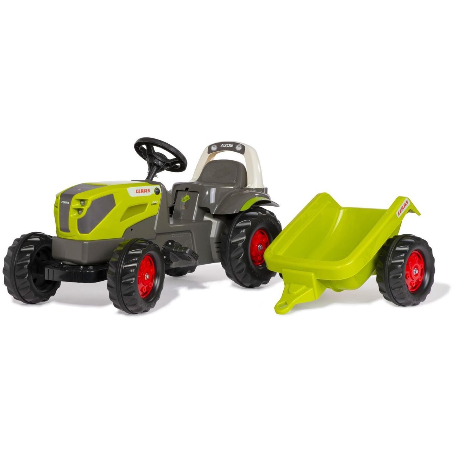 Tractor Rolly Kid Claas Axos Met Aanhanger en Sche - afbeelding 2