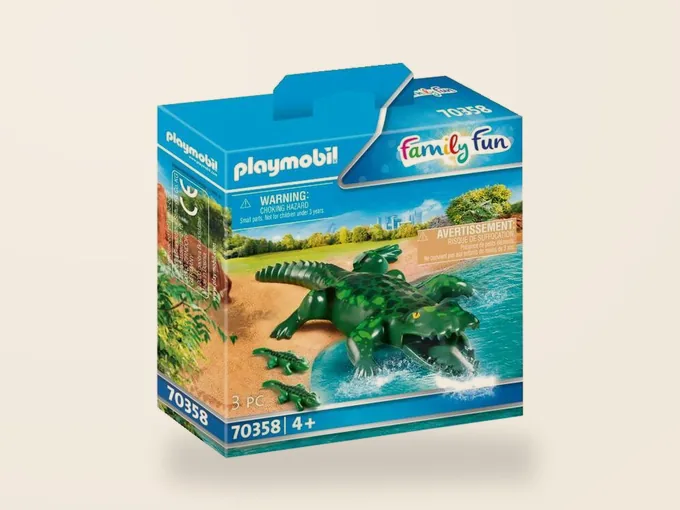 Playmobil Family Fun alligator met baby's (70358)
